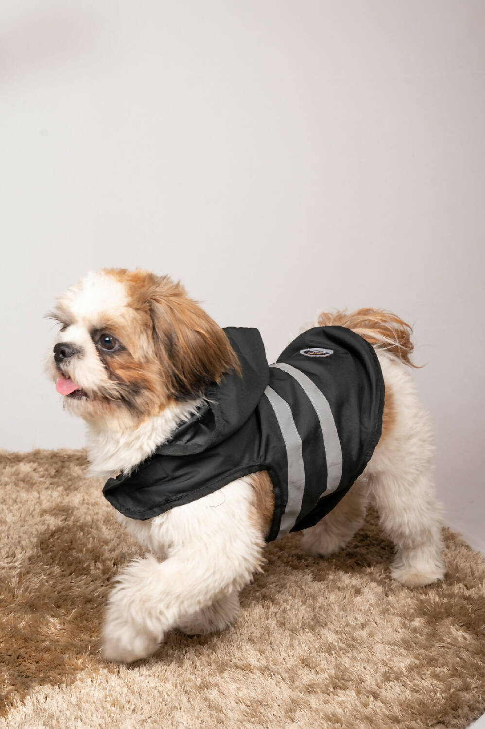 Petsnugs Black Reflective Raincoat for Dogs & Cats