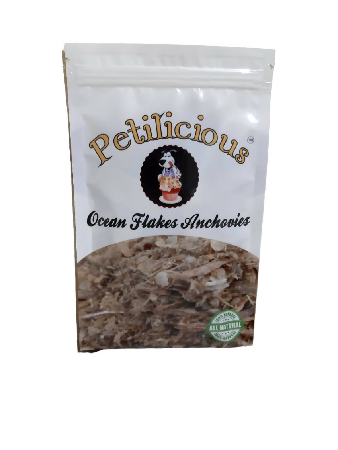 Petilicious Dry Ocean Flake Anchovies for Cats Food Tasty Treats