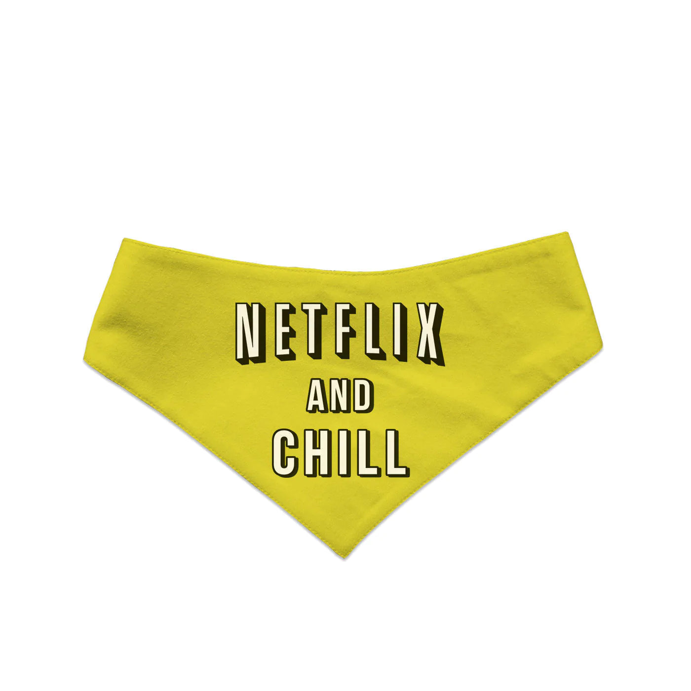 Ruse - Netflix And Chill Printed and Striped Reversible Bandana for Cats