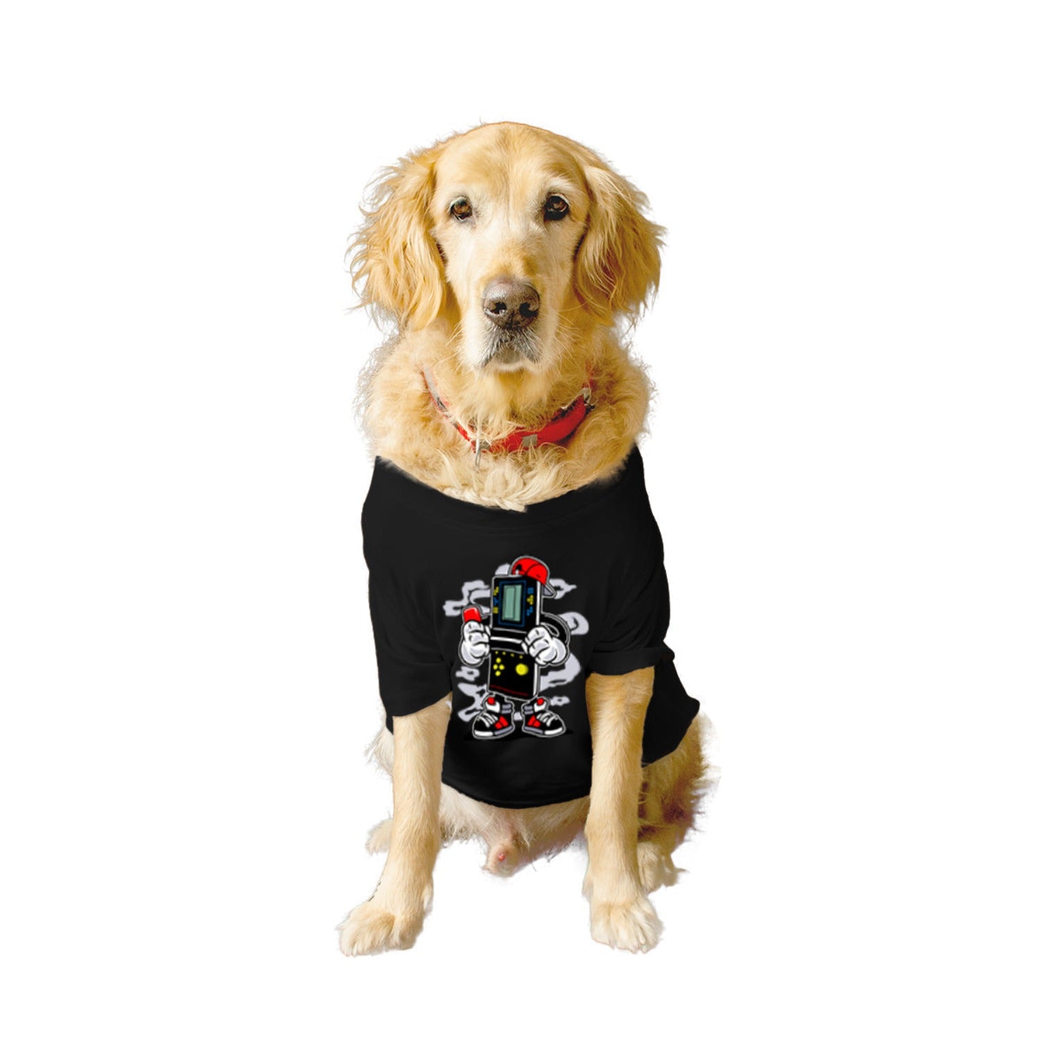 Ruse XX-Small (Chihuahuas, Papillons) / Black Ruse Basic Crew Neck "BRICK GAMERS" Printed Half Sleeves Dog Tee
