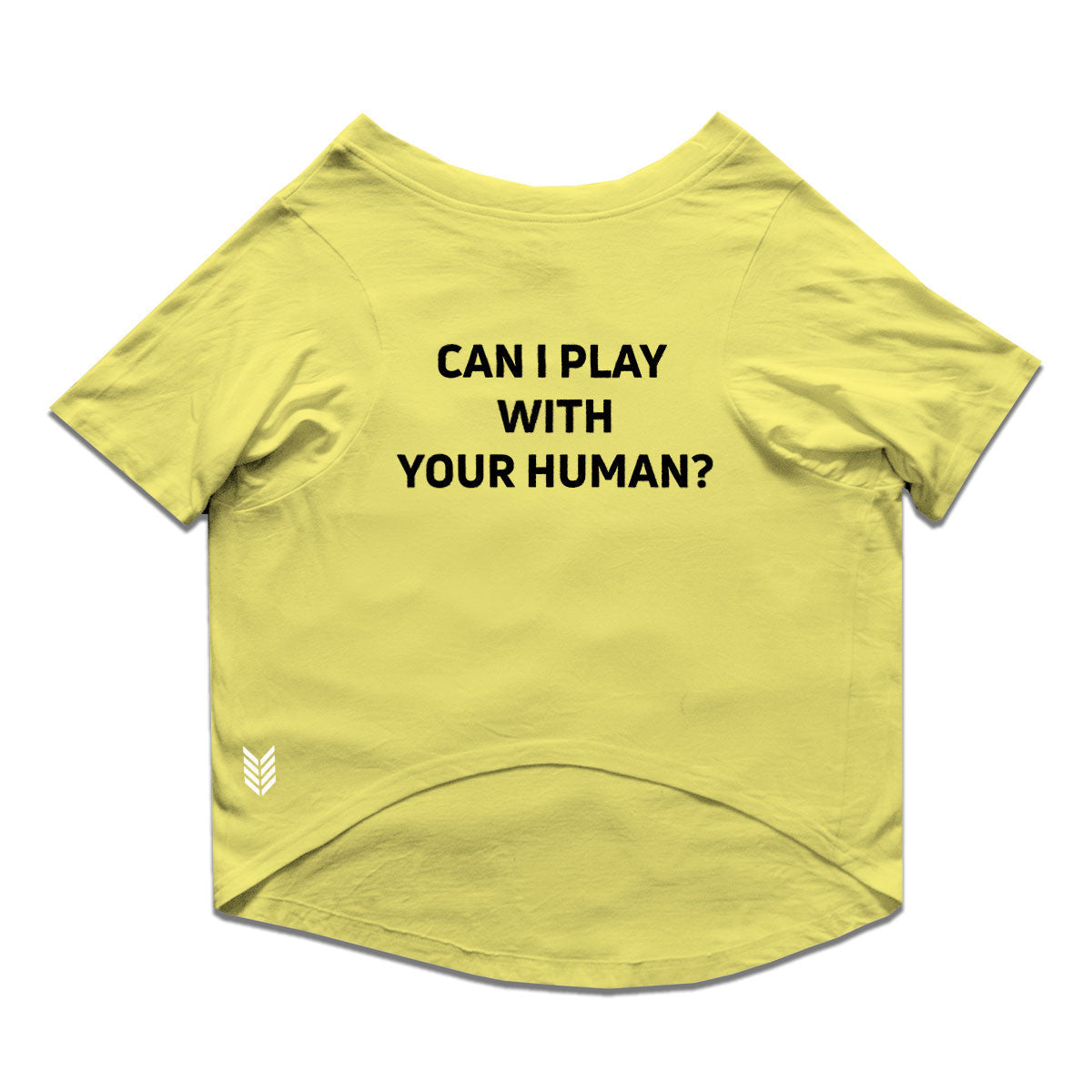Ruse / can-i-play-with-your-human-crew-neck-dog-tee / Lemon Tonic