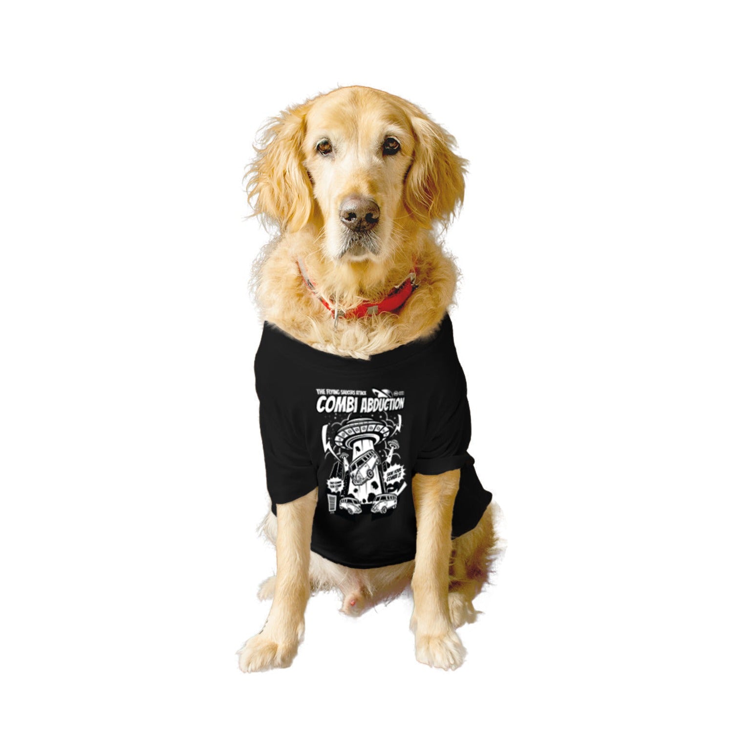 Ruse XX-Small (Chihuahuas, Papillons) / Black Ruse Basic Crew Neck "COMBI ABDUCTION" Printed Half Sleeves Dog Tee