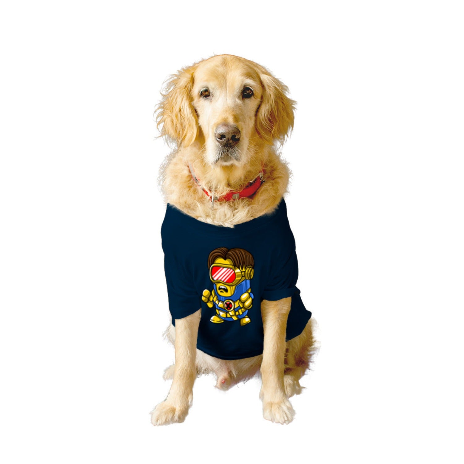 Ruse XX-Small (Chihuahuas, Papillons) / Navy Ruse Basic Crew Neck "CYCLOPS" Printed Half Sleeves Dog Tee