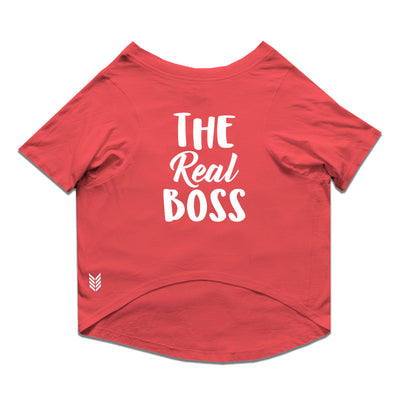 Ruse / the-real-boss-crew-neck-dog-tee / Poppy Red