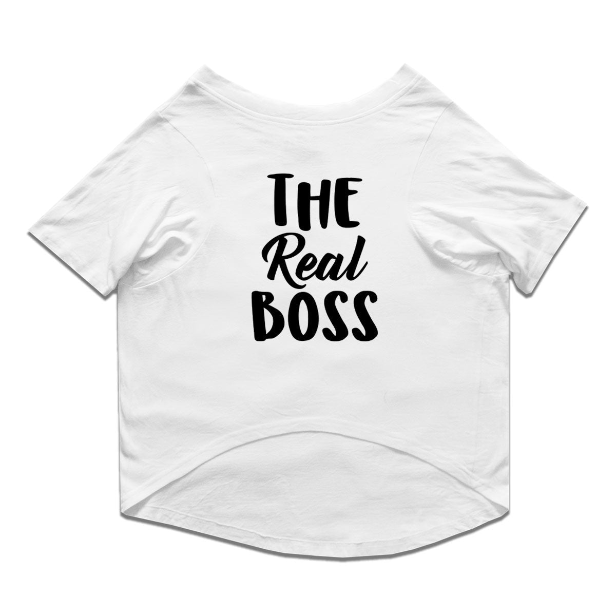 Ruse / the-real-boss-crew-neck-dog-tee / White