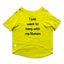Ruse / i-just-want-to-hang-with-my-human-crew-neck-dog-tee / Yellow