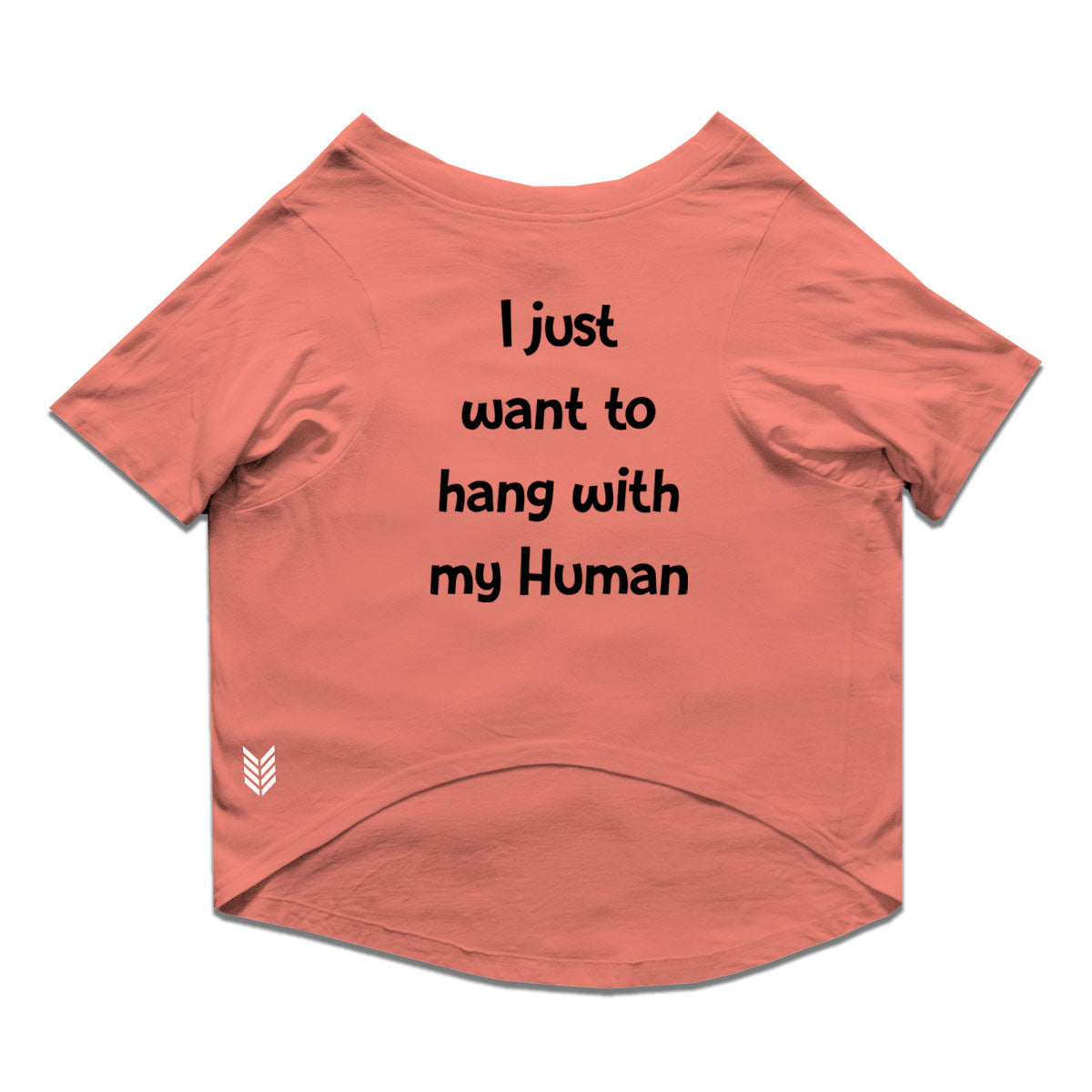 Ruse / i-just-want-to-hang-with-my-human-crew-neck-dog-tee / Salmon