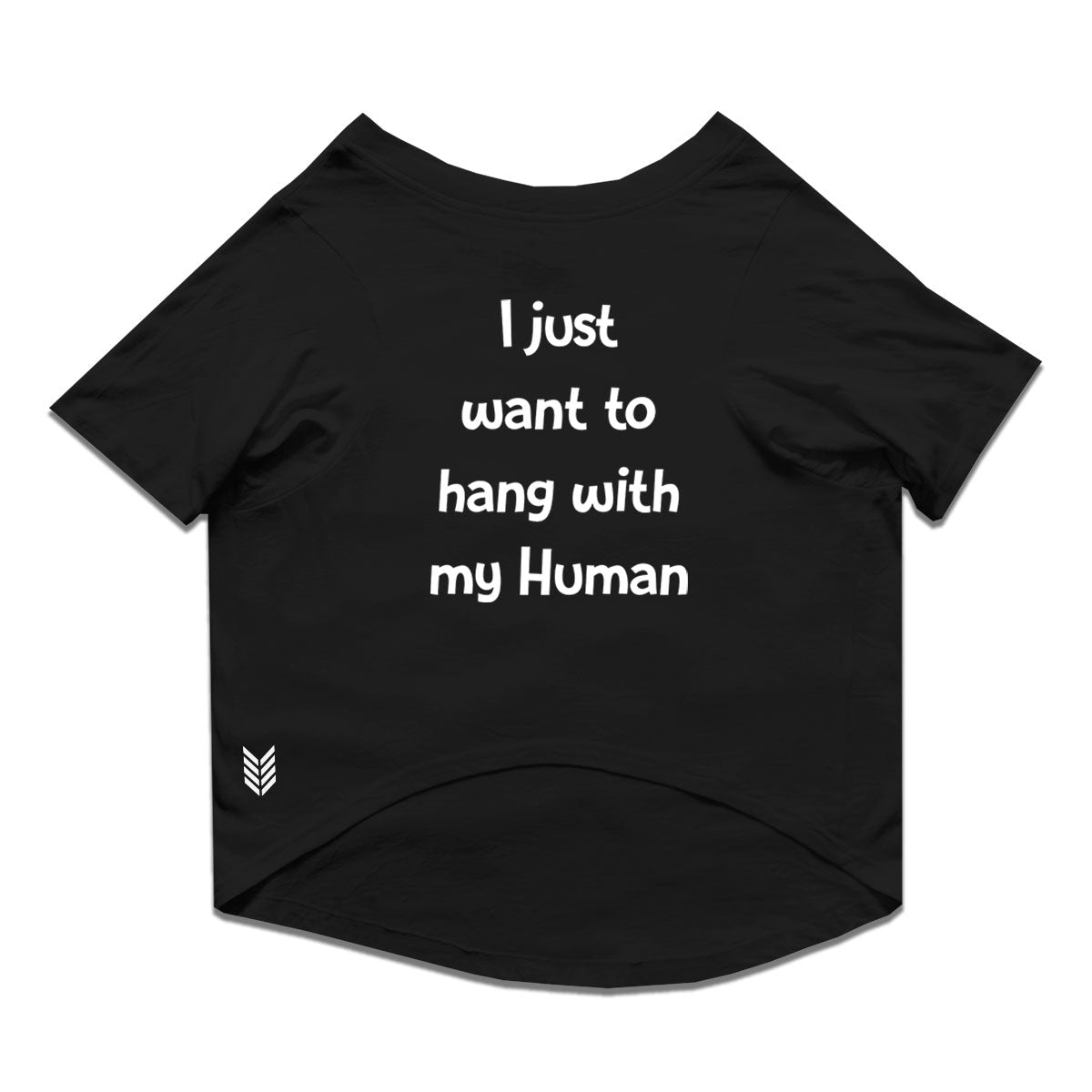 Ruse / i-just-want-to-hang-with-my-human-crew-neck-dog-tee / Black