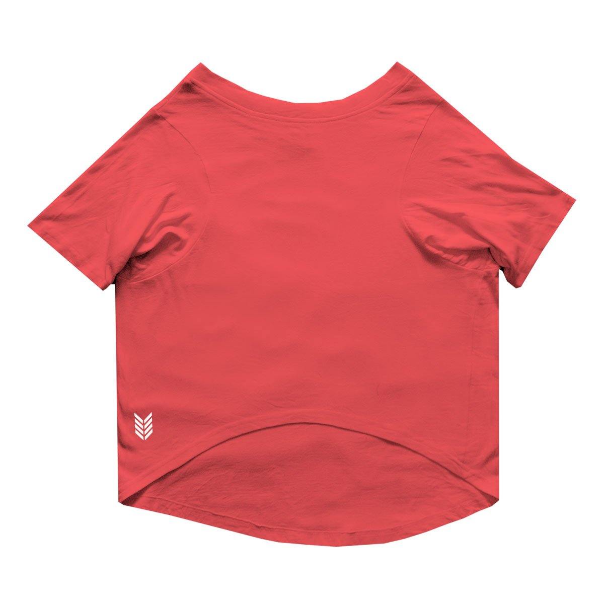 Ruse XX-Small (Chihuahuas, Papillons) / Poppy Red Customize Basic Crew Neck Solid Half Sleeves Dog Tee
