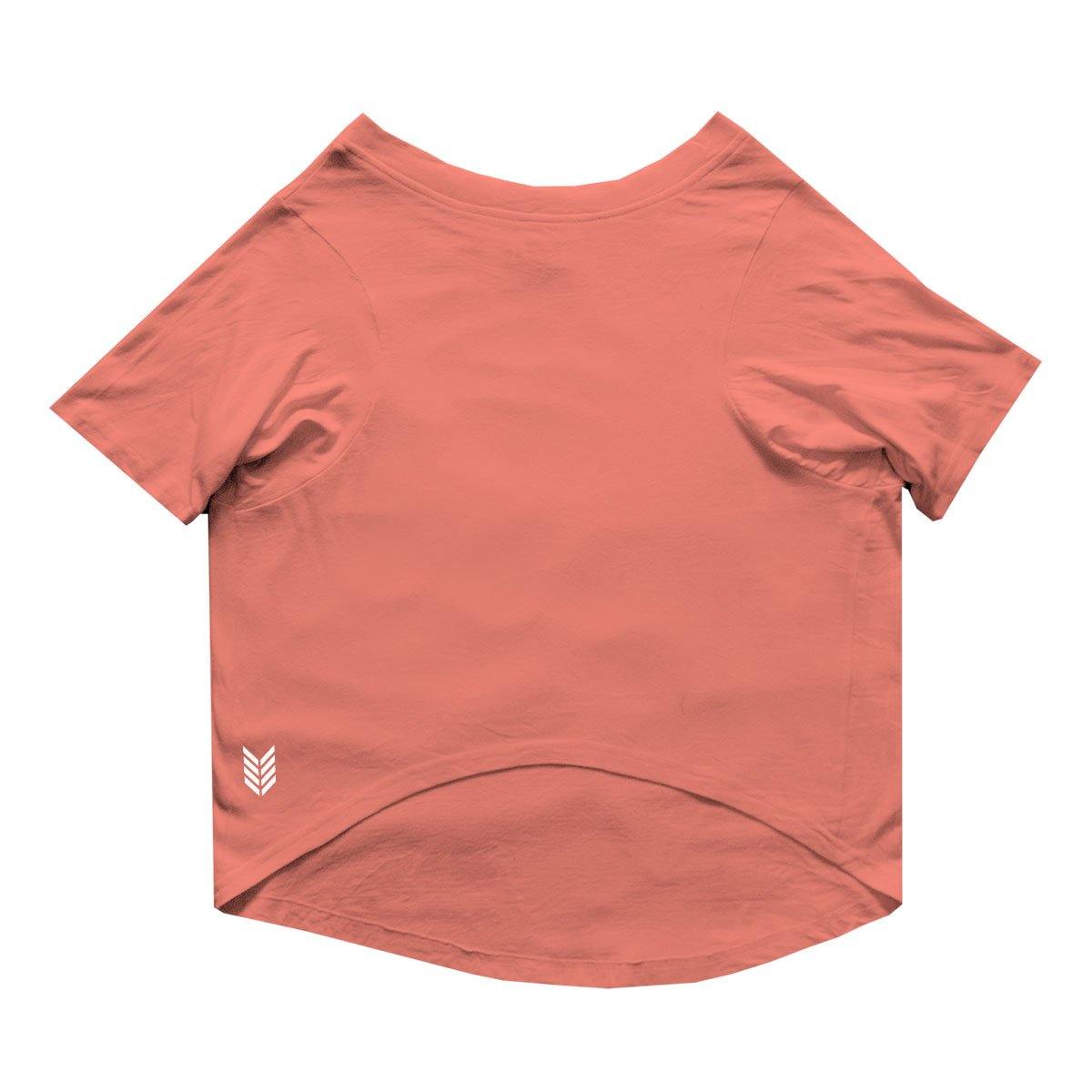 Ruse XX-Small (Chihuahuas, Papillons) / Salmon Customize Basic Crew Neck Solid Half Sleeves Dog Tee