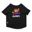 Ruse / Black Ruse Basic Crew Neck "8-BIT JUMP" Printed Half Sleeves Dog Tee8