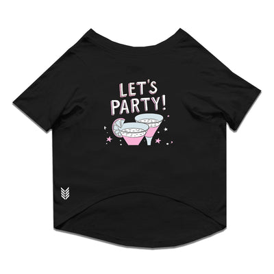 Ruse / Black Ruse Basic Crew Neck "Let's Party" Printed Half Sleeves Dog Tee9
