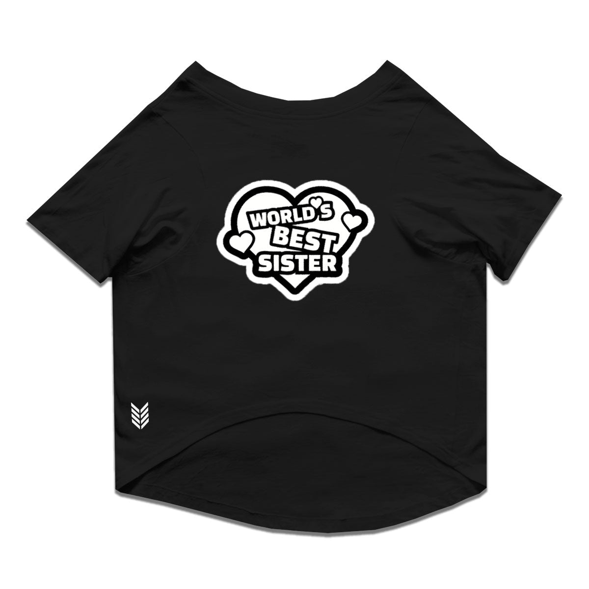 Ruse / Poppy Red Ruse Basic Crew Neck "World's Best Sister" Printed Half Sleeves Dog Tee15