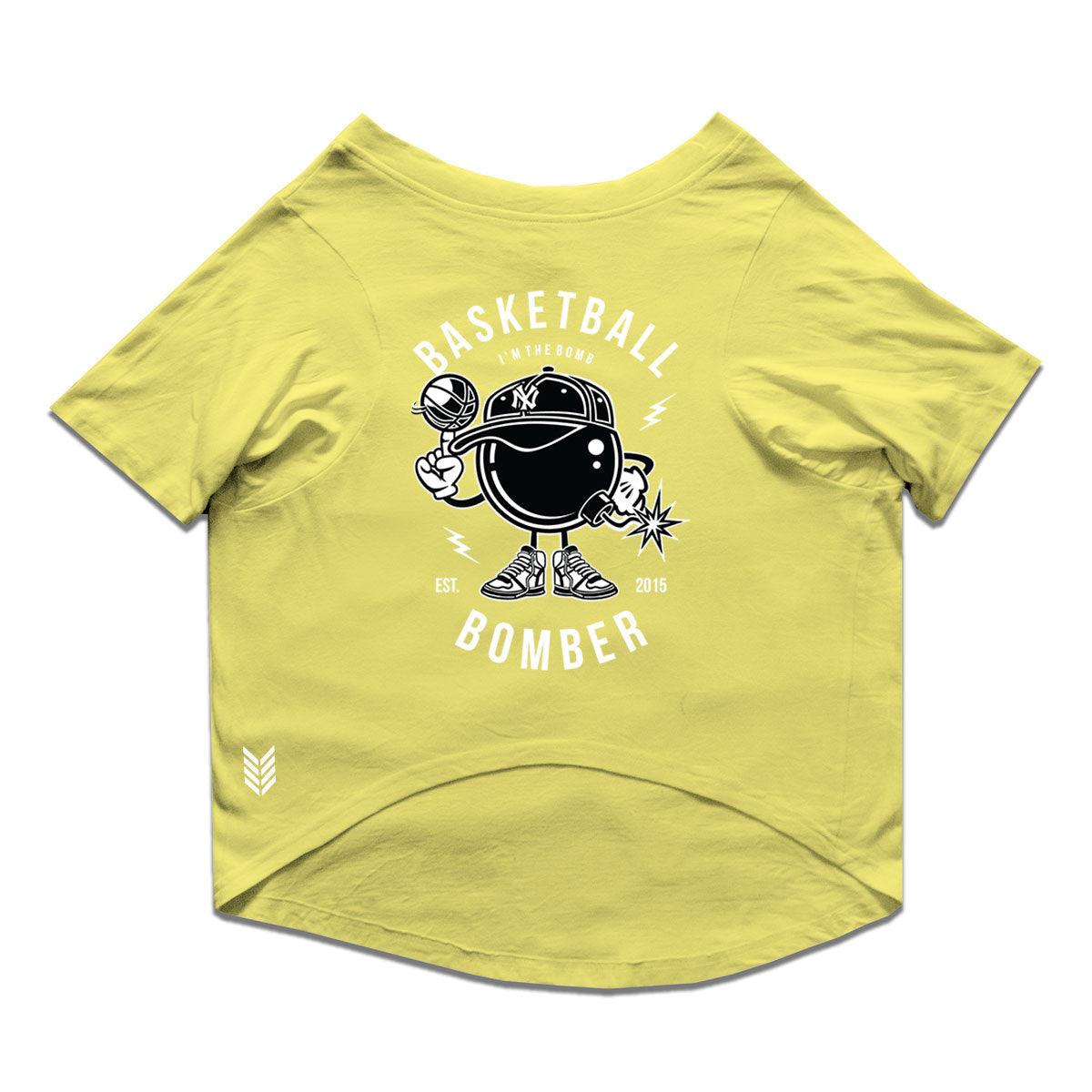 Ruse / Lemon Tonic Ruse Basic Crew Neck "BASKETBALL BOMBER" Printed Half Sleeves Dog Tee10