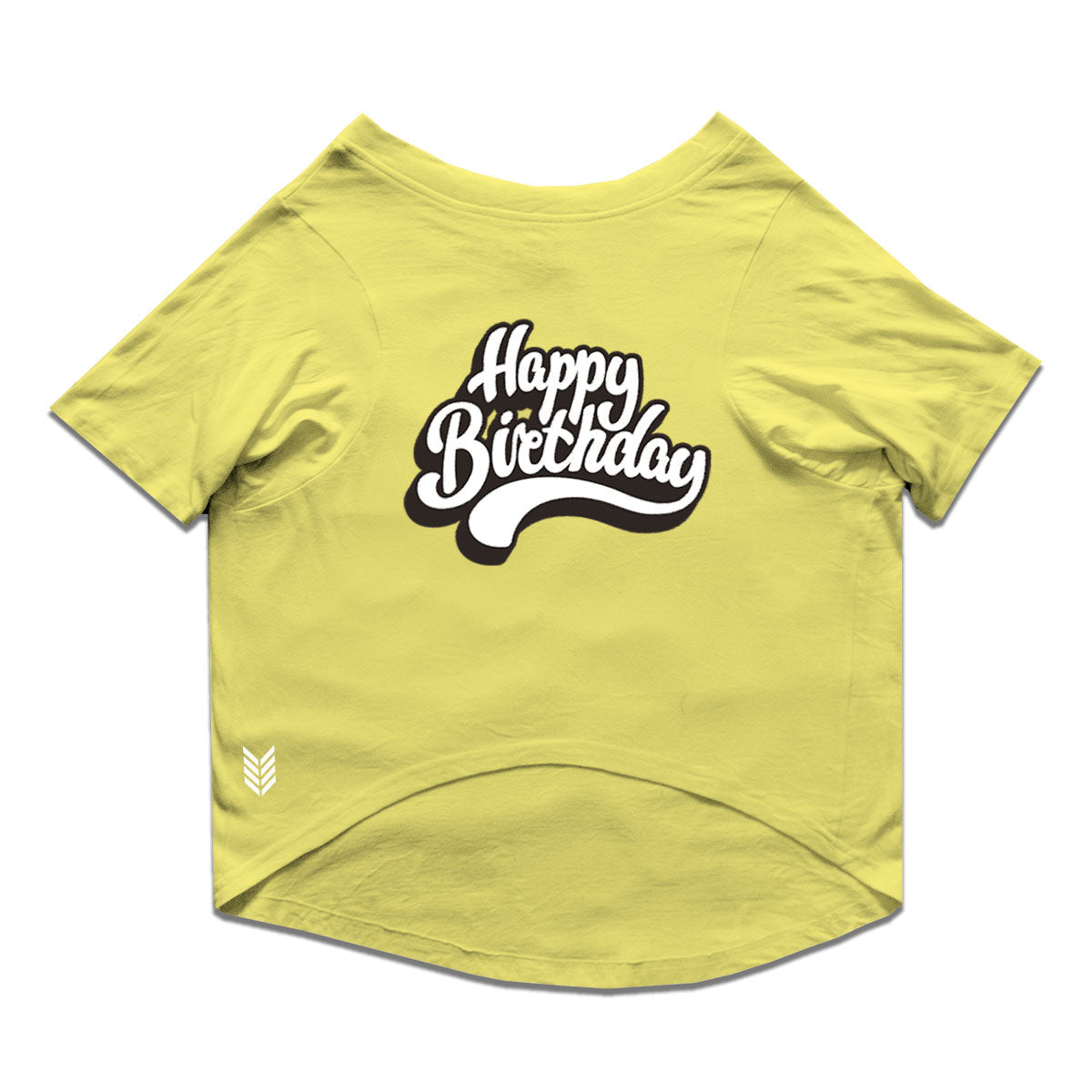 Ruse / Lemon Tonic Ruse Basic Crew Neck "Happy Birthday" Printed Half Sleeves Dog Tee10
