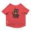 Ruse / Poppy Red Ruse Basic Crew Neck "BAT CARTOON" Printed Half Sleeves Dog Tee10