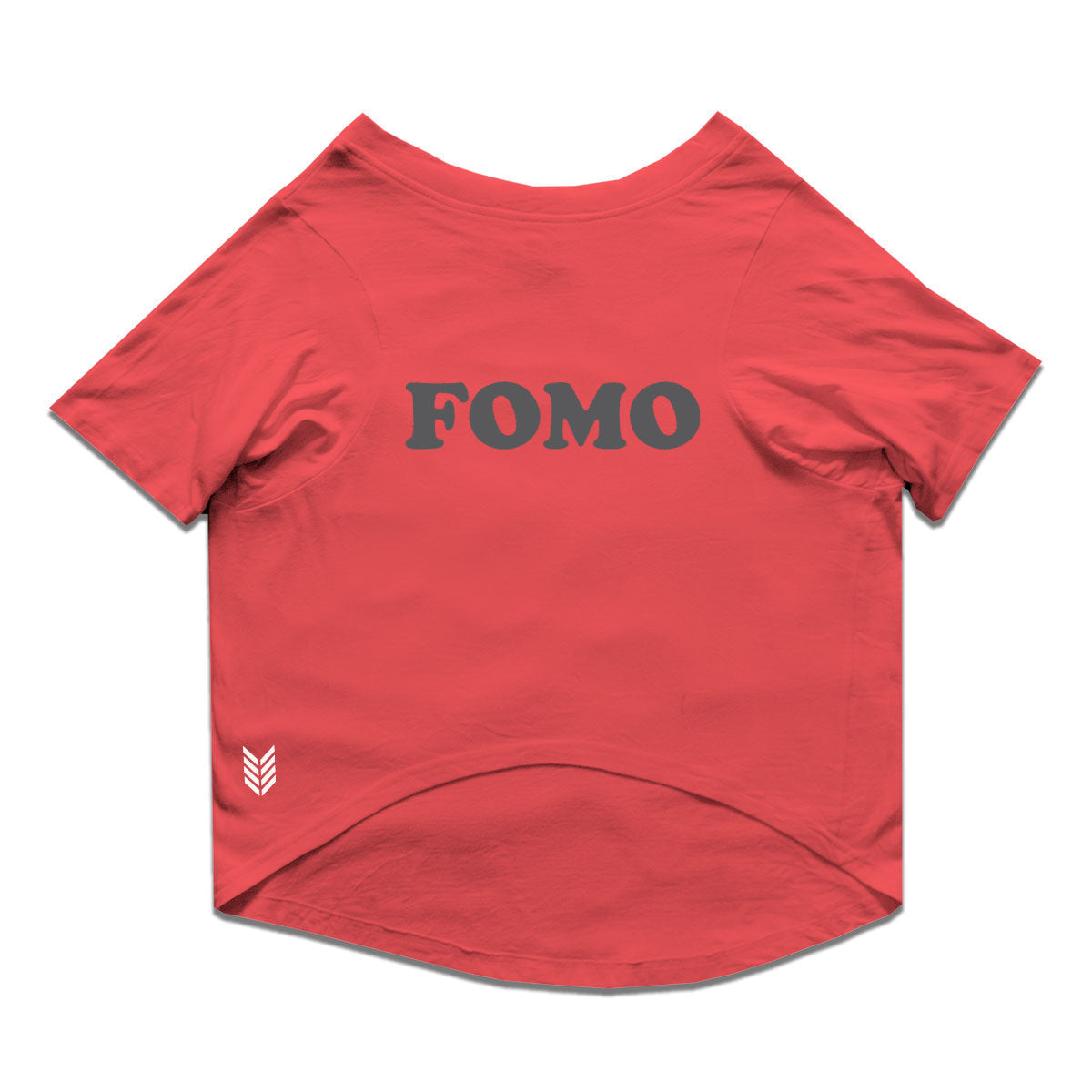 Ruse / Poppy Red Ruse Basic Crew Neck "FOMO" Printed Half Sleeves Dog Tee16