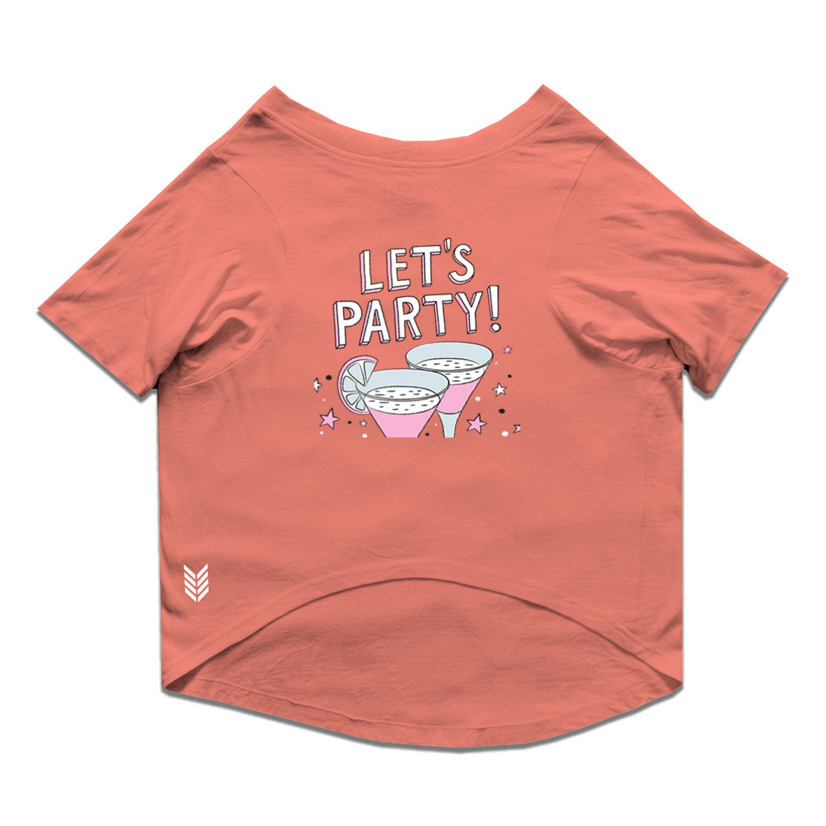 Ruse / Salmon Ruse Basic Crew Neck "Let's Party" Printed Half Sleeves Dog Tee15