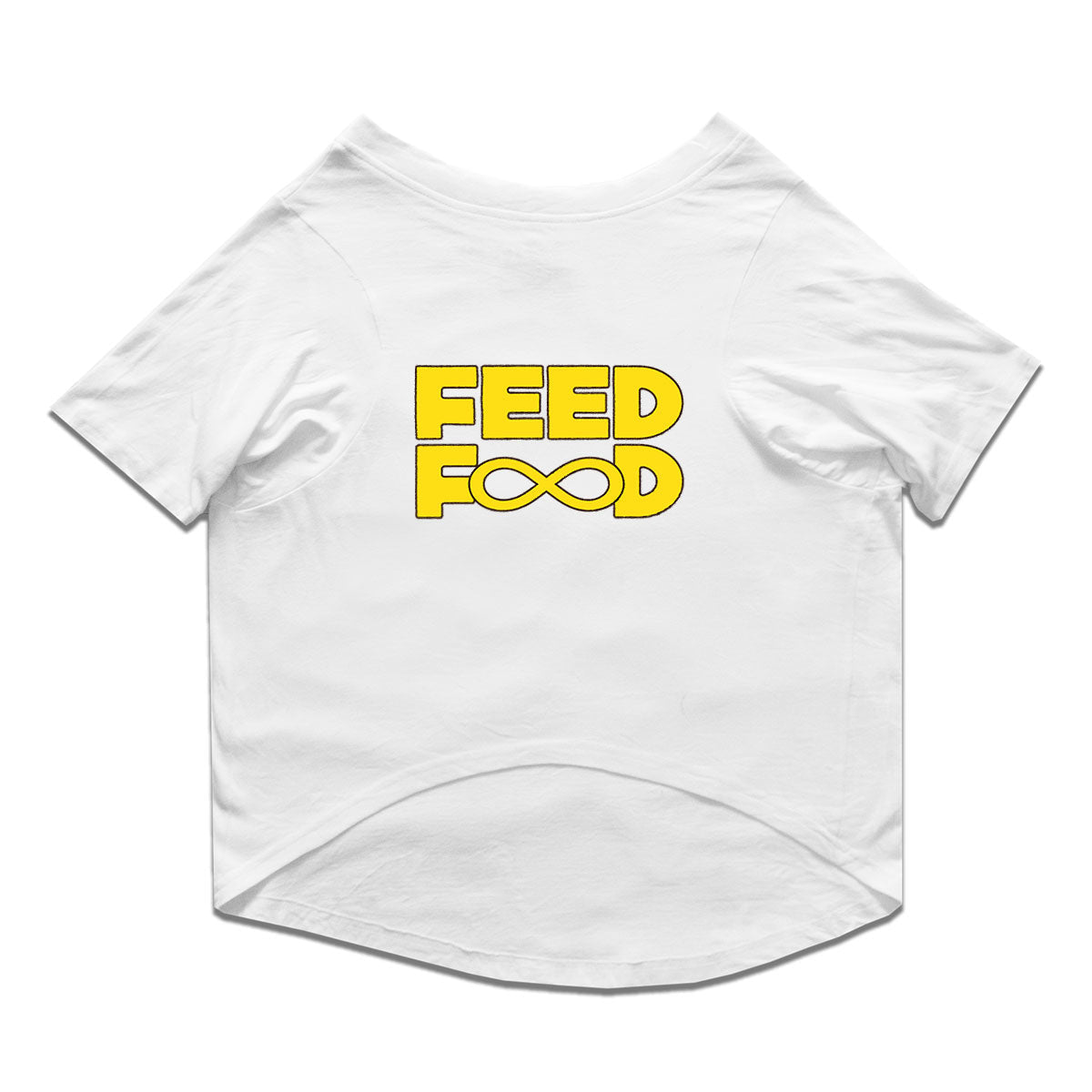 Ruse / Black Ruse Basic Crew Neck "Feed Food" Printed Half Sleeves Dog Tee14