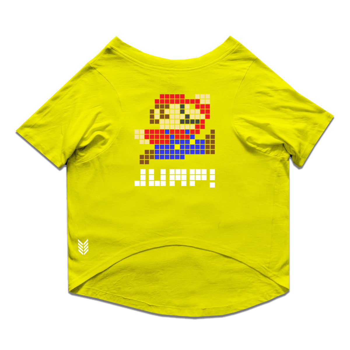 Ruse / Yellow Ruse Basic Crew Neck "8-BIT JUMP" Printed Half Sleeves Dog Tee11