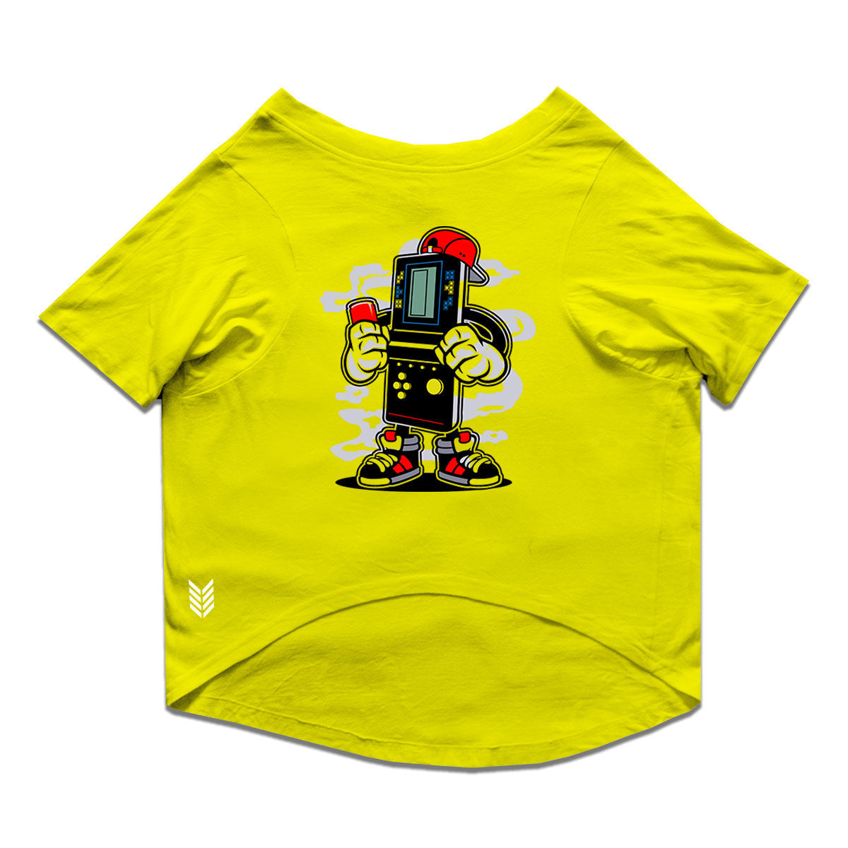 Ruse / Yellow Ruse Basic Crew Neck "BRICK GAMERS" Printed Half Sleeves Dog Tee11