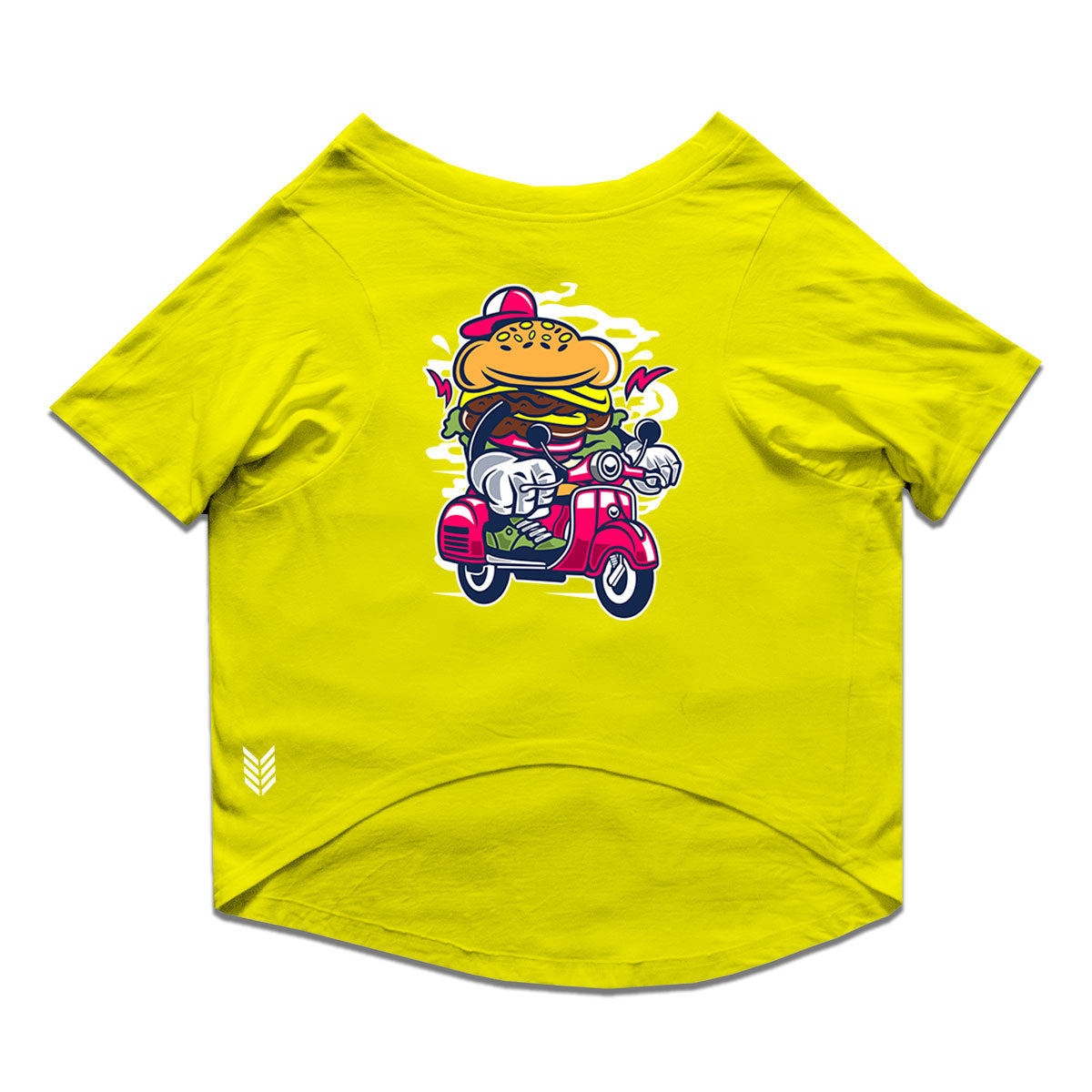 Ruse / Yellow Ruse Basic Crew Neck "Burger Scooter" Printed Half Sleeves Dog Tee12