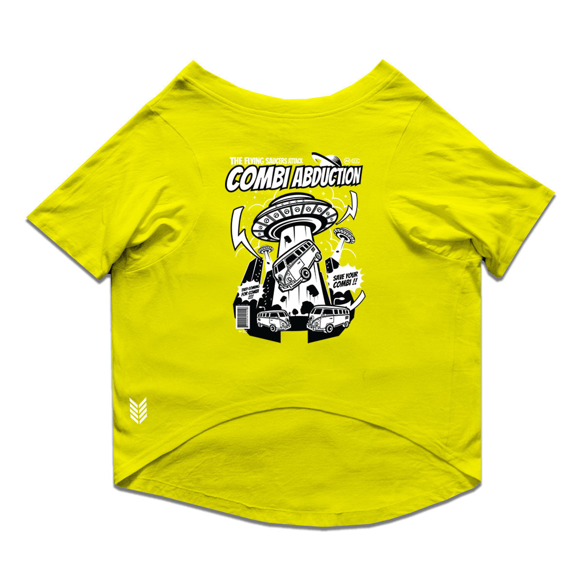 Ruse / Yellow Ruse Basic Crew Neck "COMBI ABDUCTION" Printed Half Sleeves Dog Tee11
