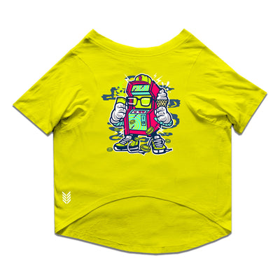Ruse / Yellow Ruse Basic Crew Neck "GAME MACHINE" Printed Half Sleeves Dog Tee9