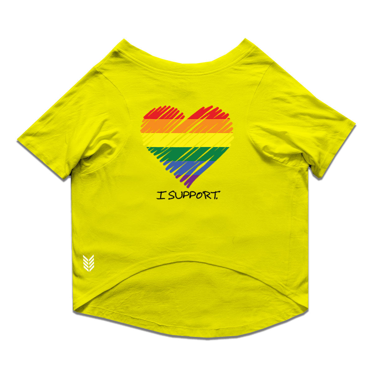 Ruse  / Yellow Ruse Basic Crew Neck "LGBTQ-1" Printed Half Sleeves Dog Tee10