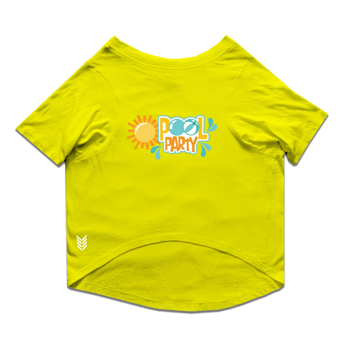 Ruse / Yellow Ruse Basic Crew Neck "Pool Party" Printed Half Sleeves Dog Tee9