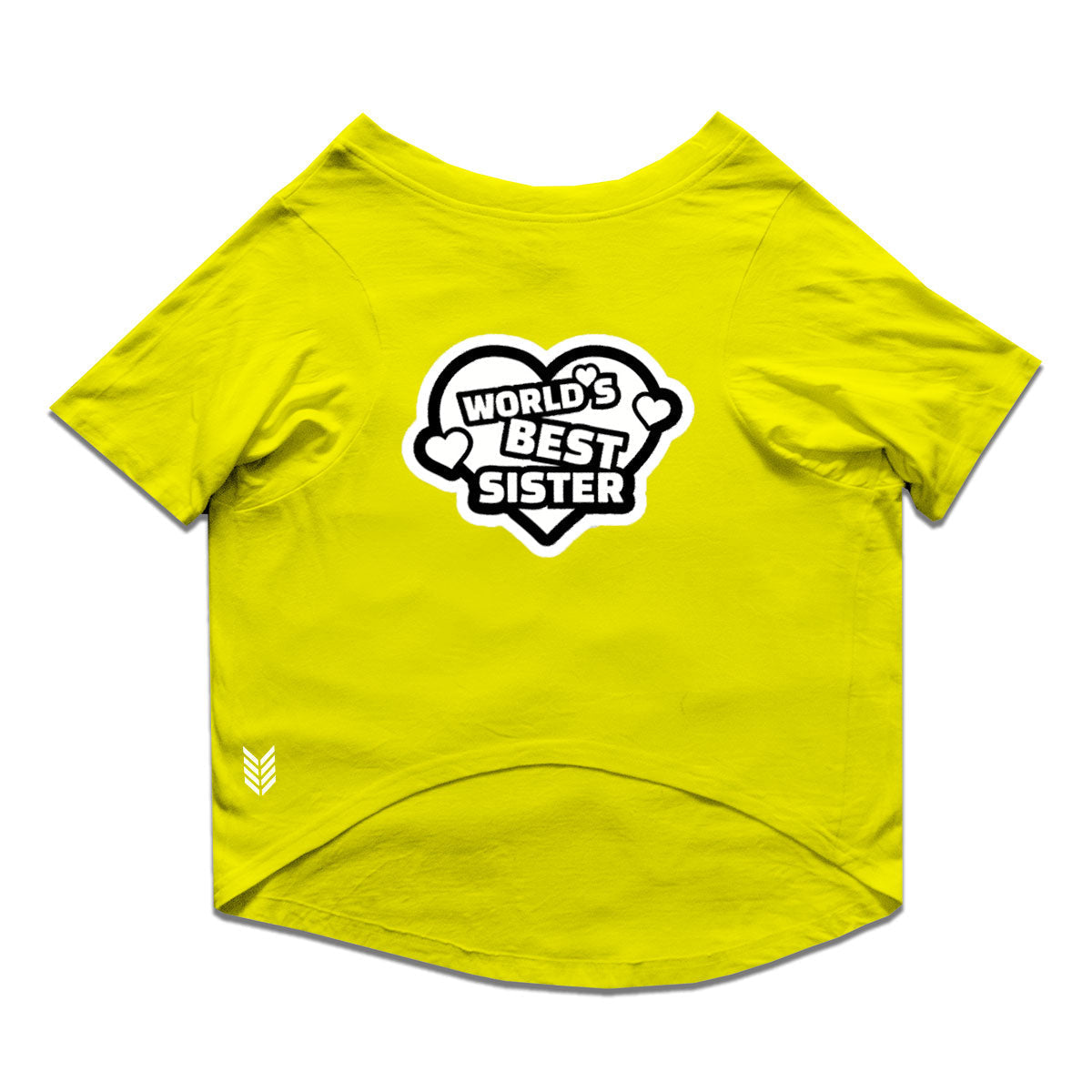 Ruse / Yellow Ruse Basic Crew Neck "World's Best Sister" Printed Half Sleeves Dog Tee11