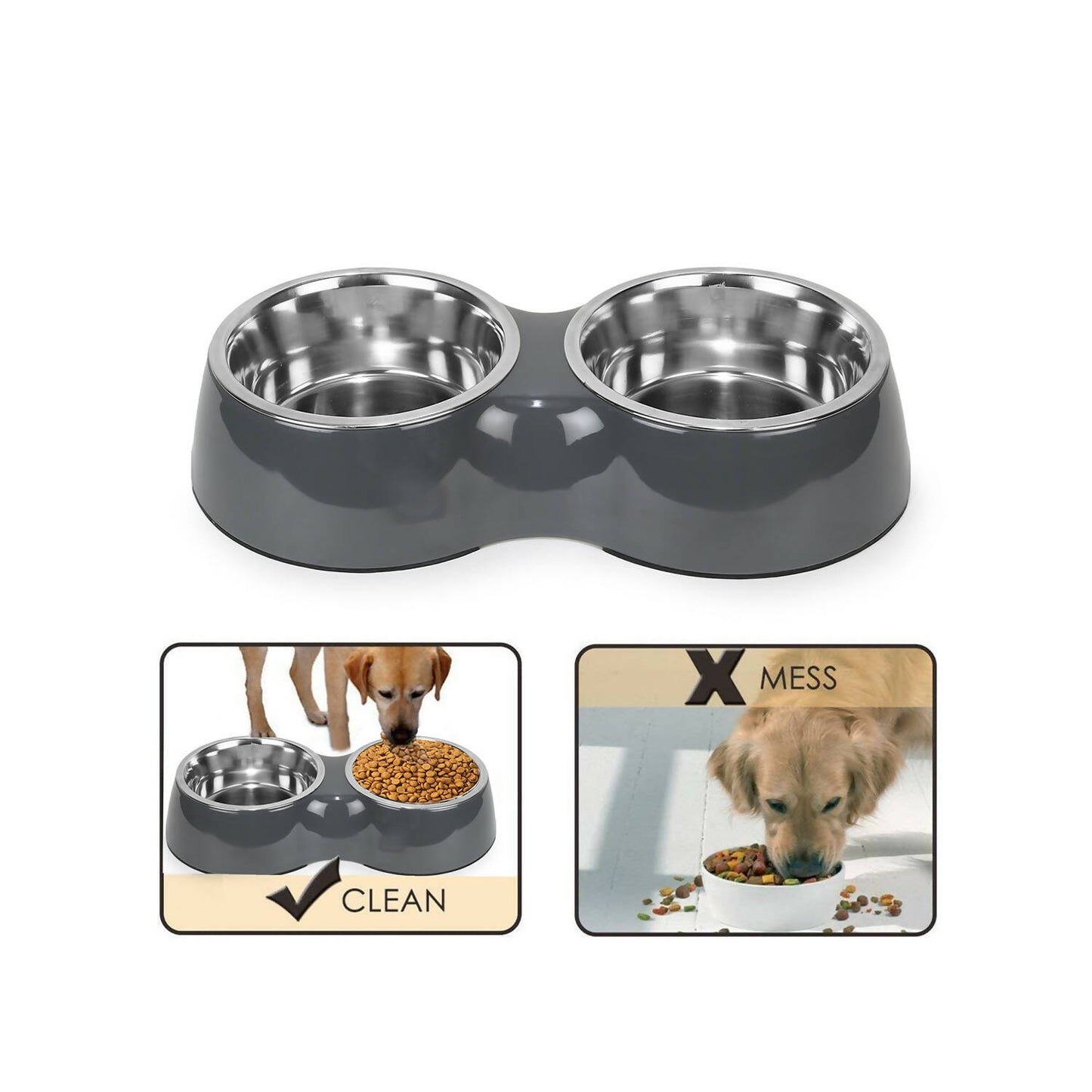 Basil - Melamine Bowl Double Bowl For Dogs